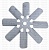 Крыльчатка вентилятора (d=50мм, D=660мм) 7511-1308012