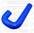 Патрубок J-образный  (СИНИЙ) D=60,  L=125х100х350, угол=180* 52316, J060-125-100-350