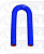 Патрубок U-образный (СИНИЙ) D=16,  L=175/175, плече=69, угол=180* 2568