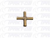 Соеденитель шланга  КРЕСТ (под хомут 08мм) 19795, 2-3108-5-08