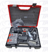 Набор 2пр гайковерт 380N+угловая шлифмашинка 2акб 6Ah, кейс 303