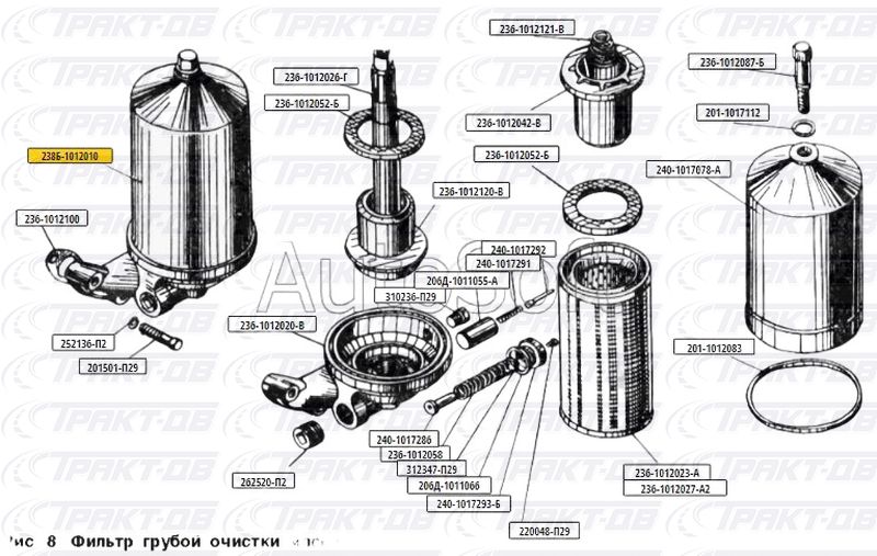 Фильтр грубой очистки топлива ямз 238 старого образца