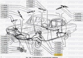 Шланг тормозной передний ГАЗ-2401 13-3506025