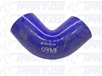 Патрубок угловой 90* (СИНИЙ) D=102,  L=150х150 0989