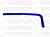 Патрубок Г-образный  (СИНИЙ) D=16,  L=500х175, угол=90* 55638
