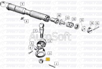 Гайка рулевого пальца (корончатая) М24х2,0-5Н6Н 251031