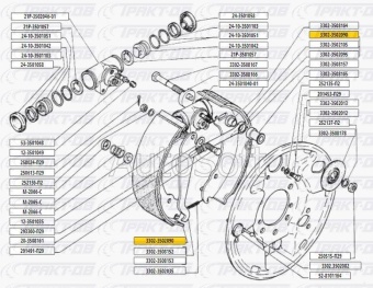 Колодки тормозные (задние) /4шт./ (TRASMASTER) 3302-3502090