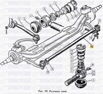 Тяга рулевая поперечная  (ОАО ГАЗ) 53А-3003052