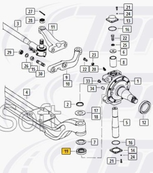 Подшипник опорного шкворня КамАЗ-6520,-65115 29910С17