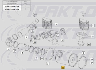 Фильтр воздушный в сборе КамАЗ-4308  (Ливны) ФВ726-1109510