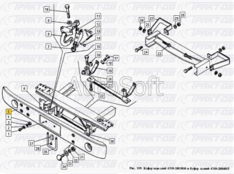 Буфер передний 4310-оригинал (завод) 4310-2803010-00
