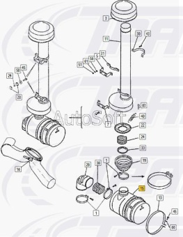 Фильтр воздушный в сборе (патрубок D=150мм) EURO-I,-II (без завихрителя) ФВ721-1109510-01
