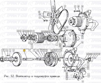 Вал ведомый гидромуфты 240Б-1318040
