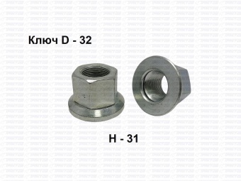 Гайка колеса EURO (гальванированная) М22х1,5 5425-3101040