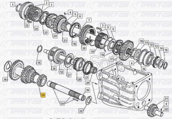 Блок шестерен КПП 24-1701050
