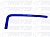 Патрубок Г-образный  (СИНИЙ) D=20,  L=500х175, угол=90* 55640