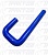Патрубок J-образный  (СИНИЙ) D=32,  L=125х100х350, угол=180* 52310