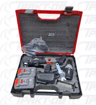 Набор 2пр гайковерт 380N+угловая шлифмашинка 2акб 6Ah, кейс 303