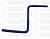 Патрубок L-образный  (СИНИЙ) D=08,  L=150х200х150, угол=90* 52425