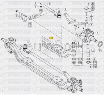 Балка передней оси 6520-оригинал (завод) 6520-3001010-00