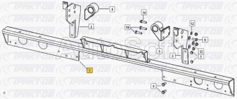 Балка буксирной поперечины (нижней) 65115-оригинал (завод) 65115-2801100-56