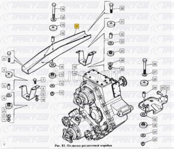 Балка подвески раздаточной коробки 4310-оригинал (завод) 4310-1801023-00