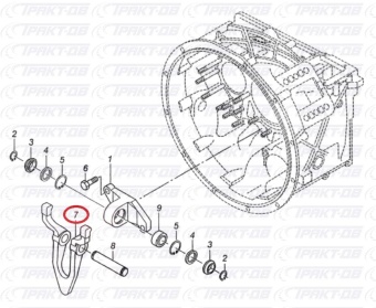 Вилка выключения сцепления ZF 16S 151 Sampa 1315268017, 020465