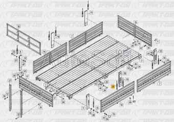 Запор бортов (левый) -оригинал (завод) 53215-8505029-73