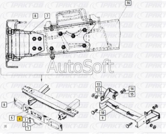 Буфер передний EURO-оригинал (завод) 53205-2803010-00